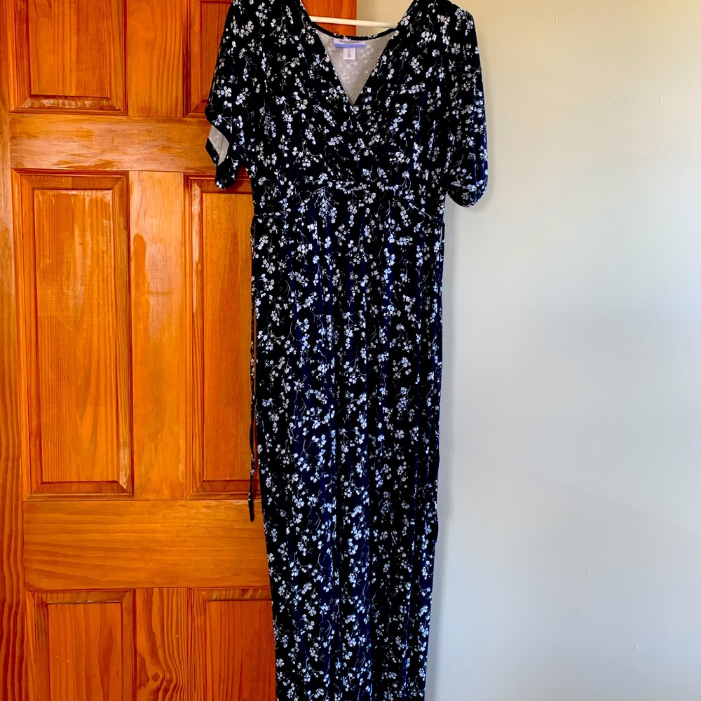 Floor length, nursing, maternity dress